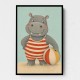 Hippo in Swimsuit