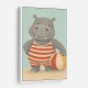 Hippo in Swimsuit