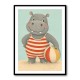 Hippo in Swimsuit