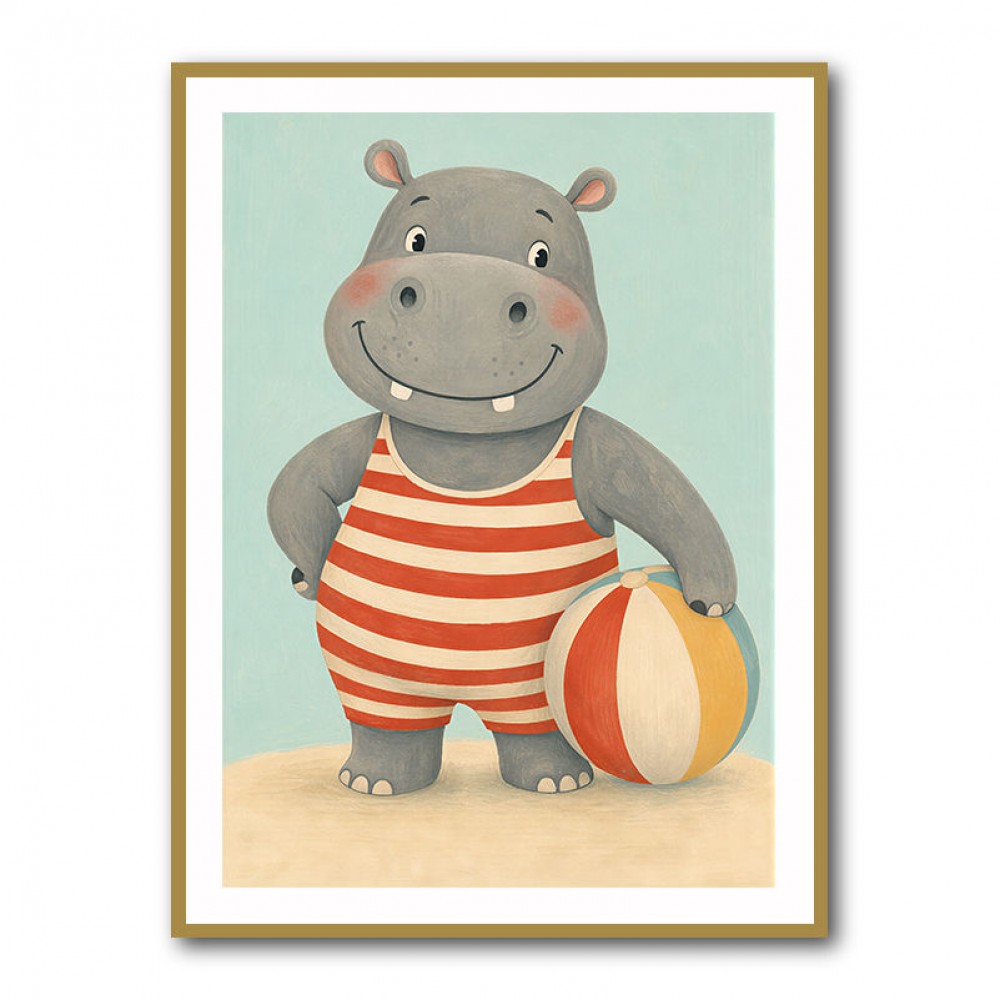 Hippo in Swimsuit