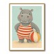 Hippo in Swimsuit