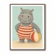 Hippo in Swimsuit