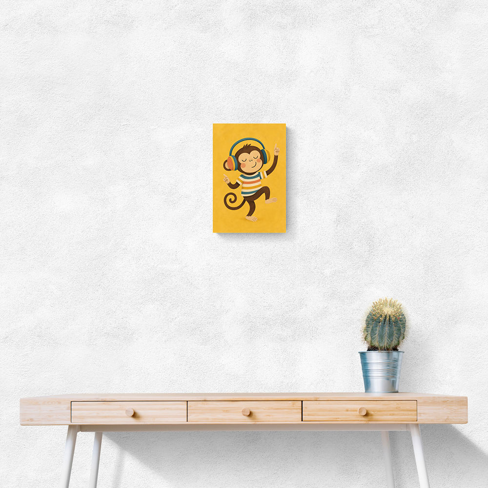 Monkey With Headphones