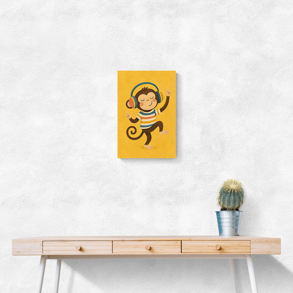 Monkey With Headphones