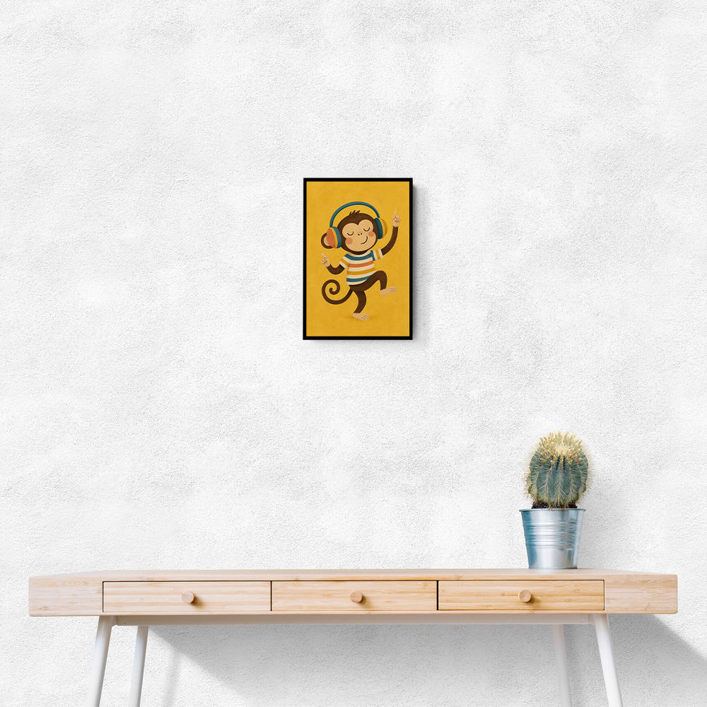 Monkey With Headphones