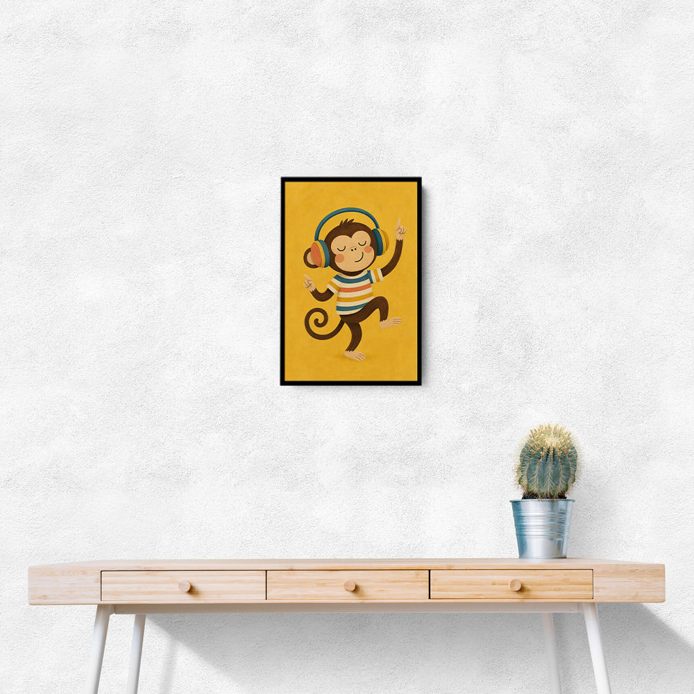 Monkey With Headphones