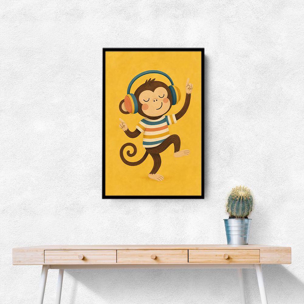 Monkey With Headphones