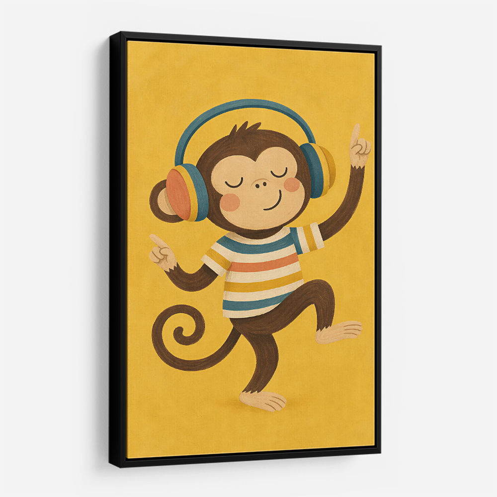 Monkey With Headphones