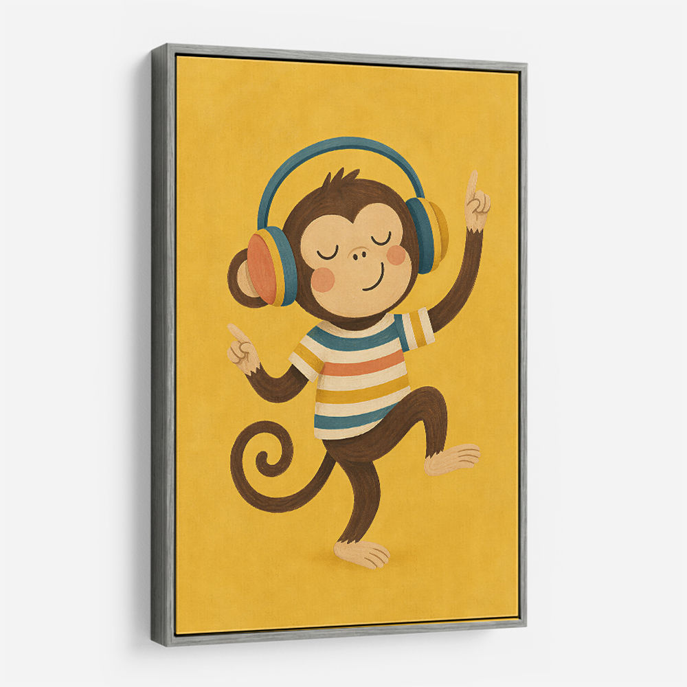 Monkey With Headphones