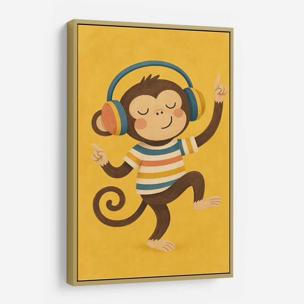 Monkey With Headphones