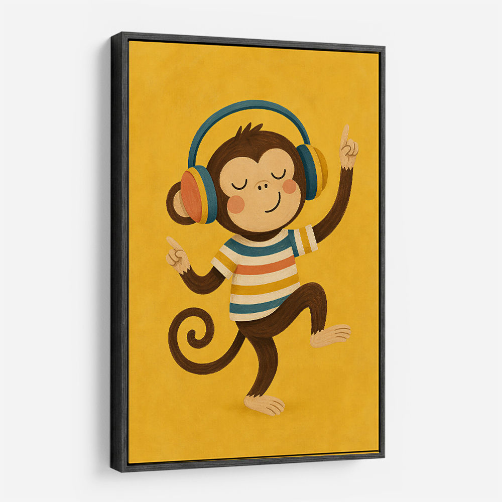 Monkey With Headphones