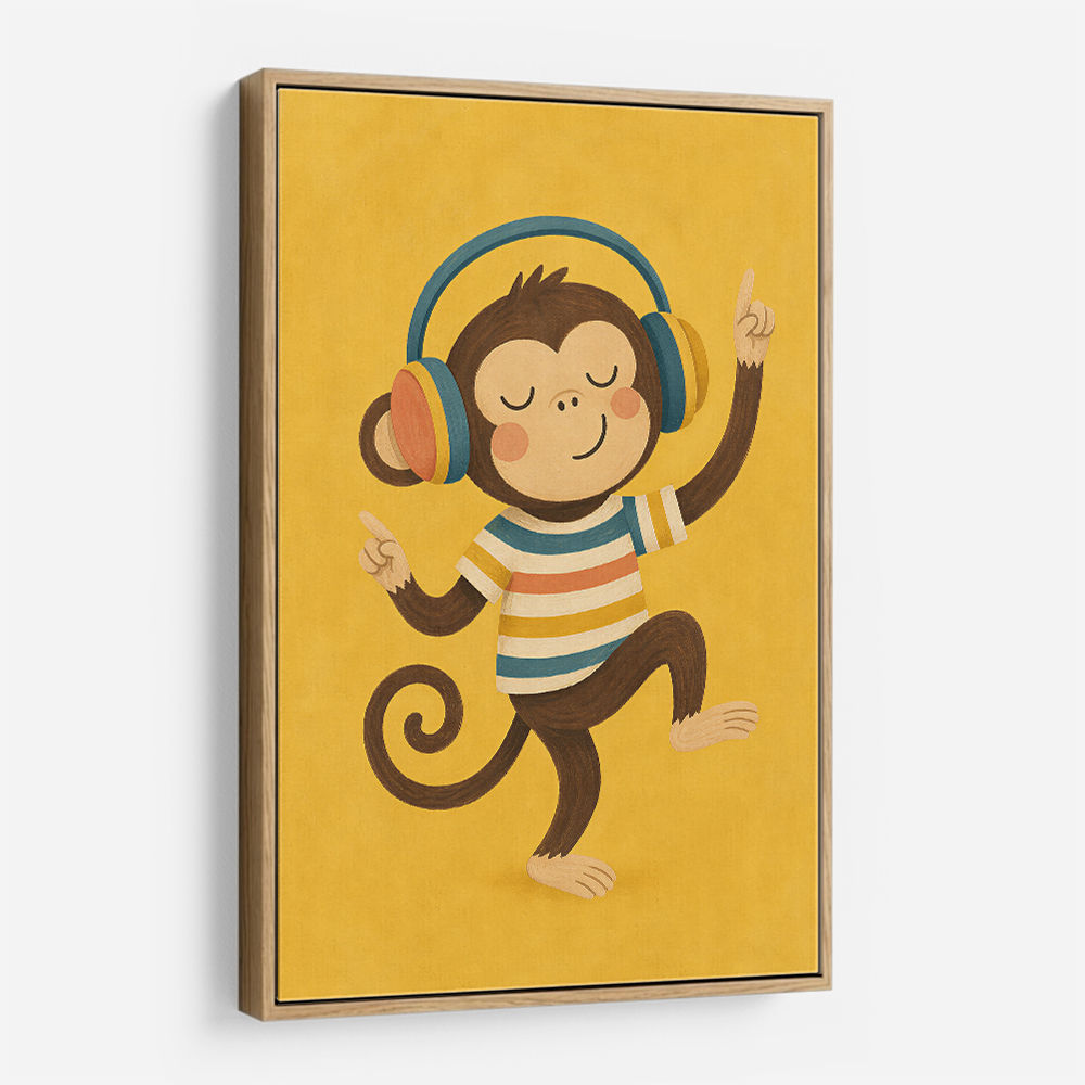 Monkey With Headphones