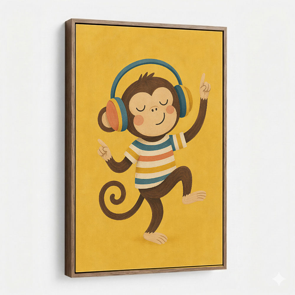 Monkey With Headphones