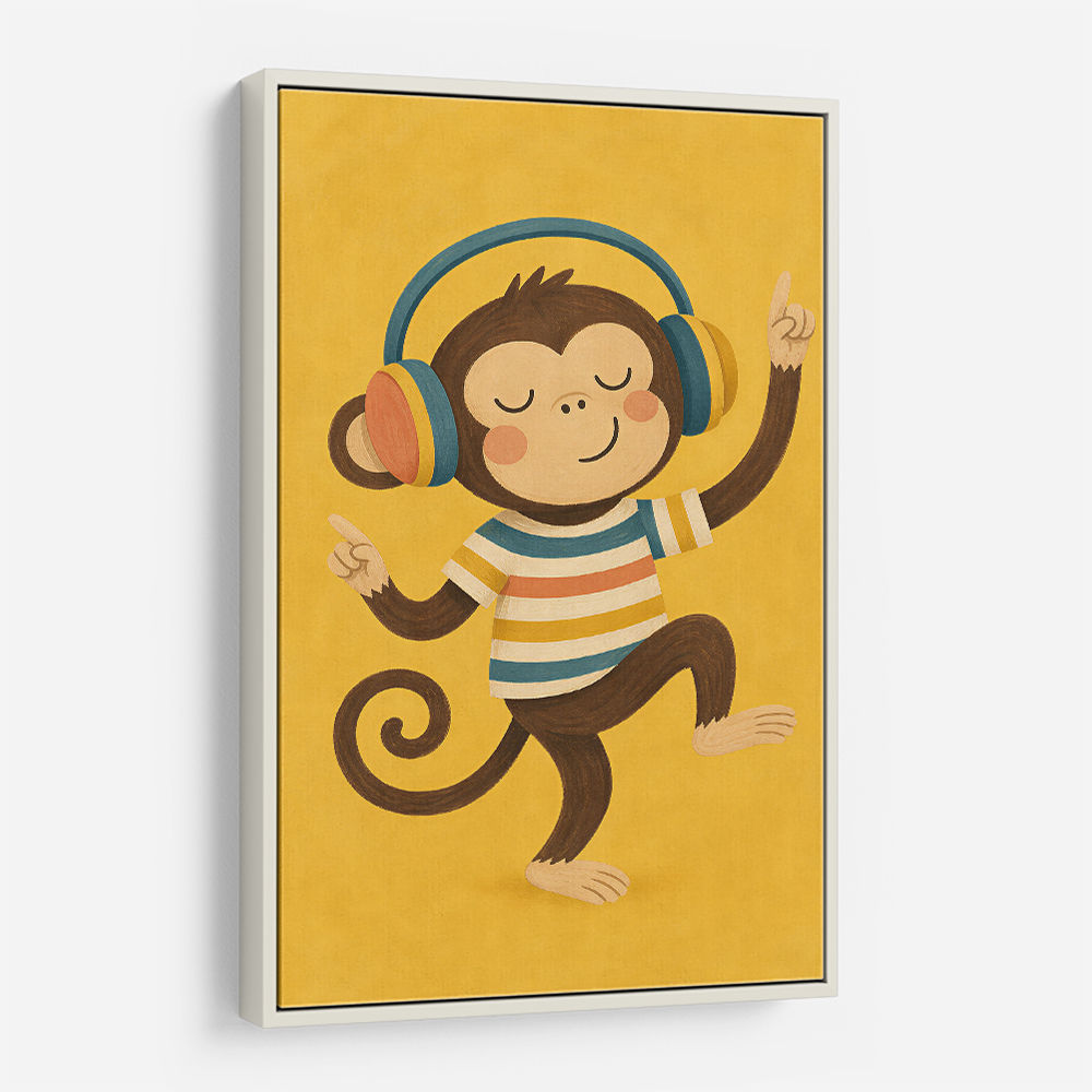 Monkey With Headphones