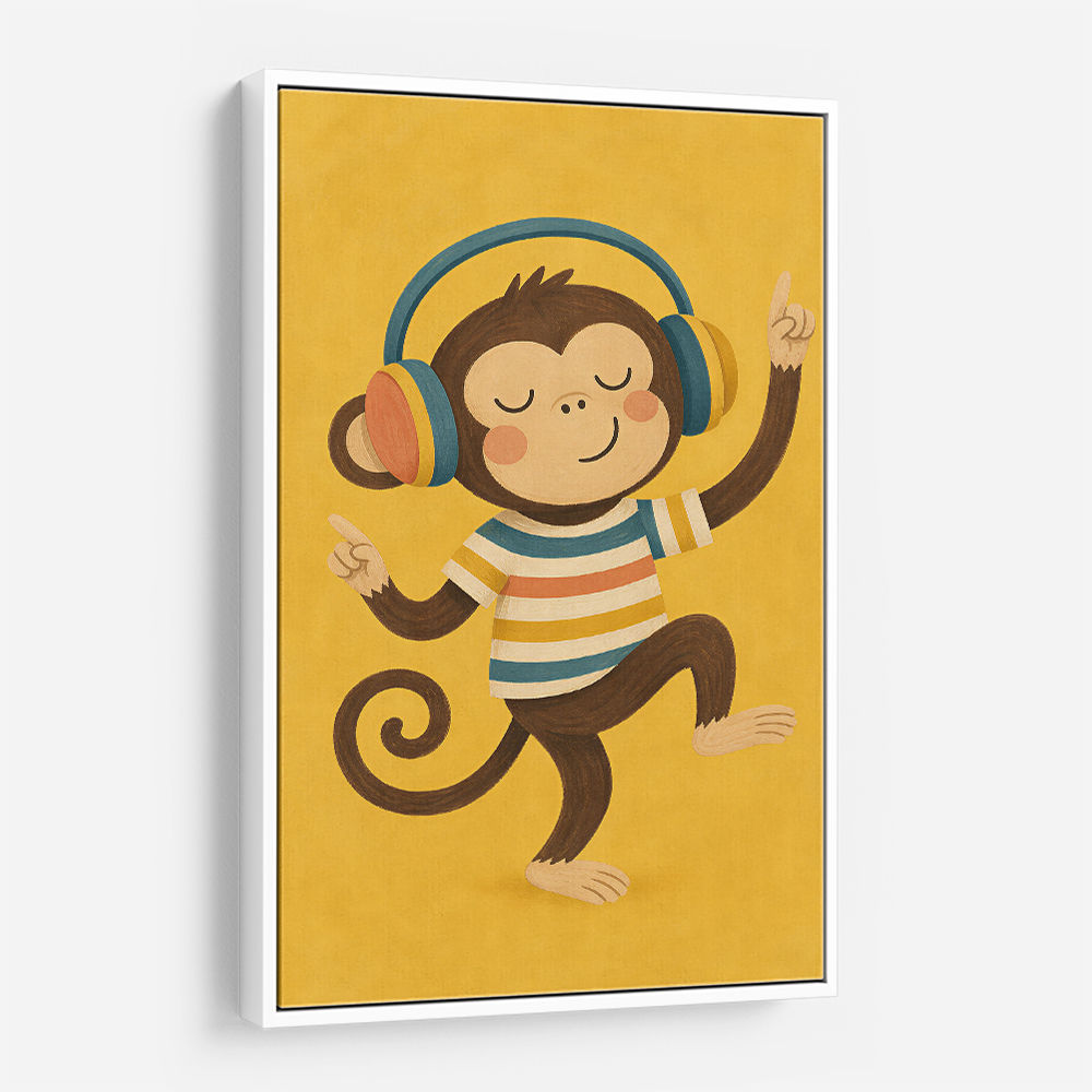 Monkey With Headphones
