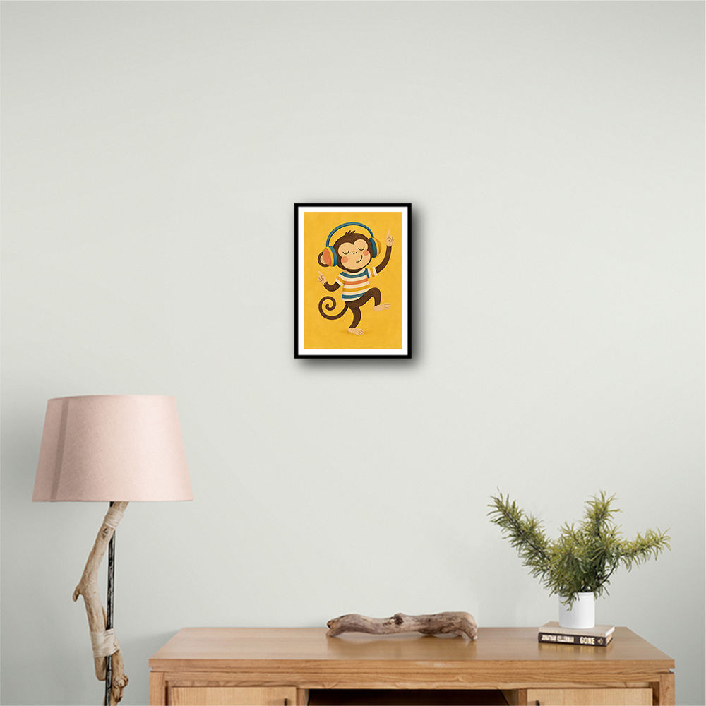 Monkey With Headphones