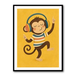 Monkey With Headphones