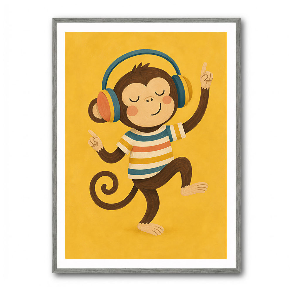 Monkey With Headphones