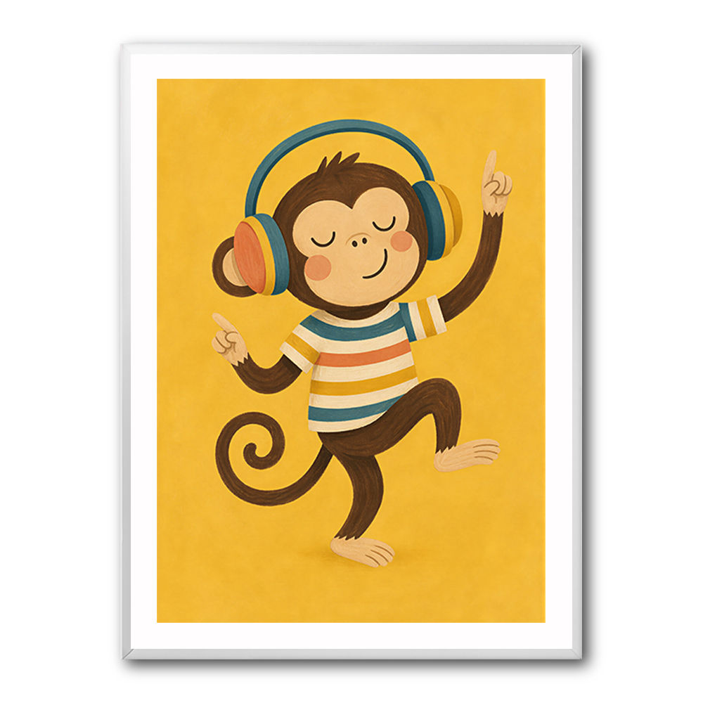 Monkey With Headphones