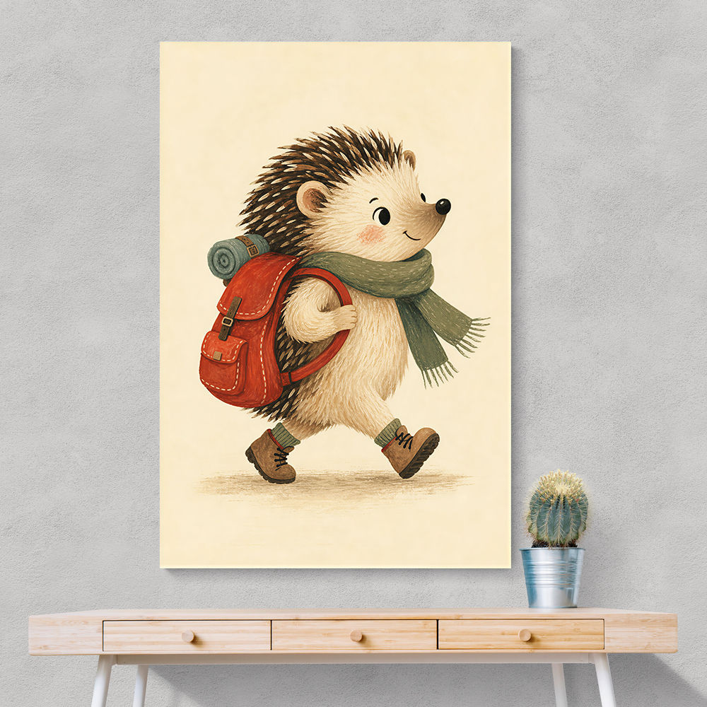 Hedgehog With Backpack