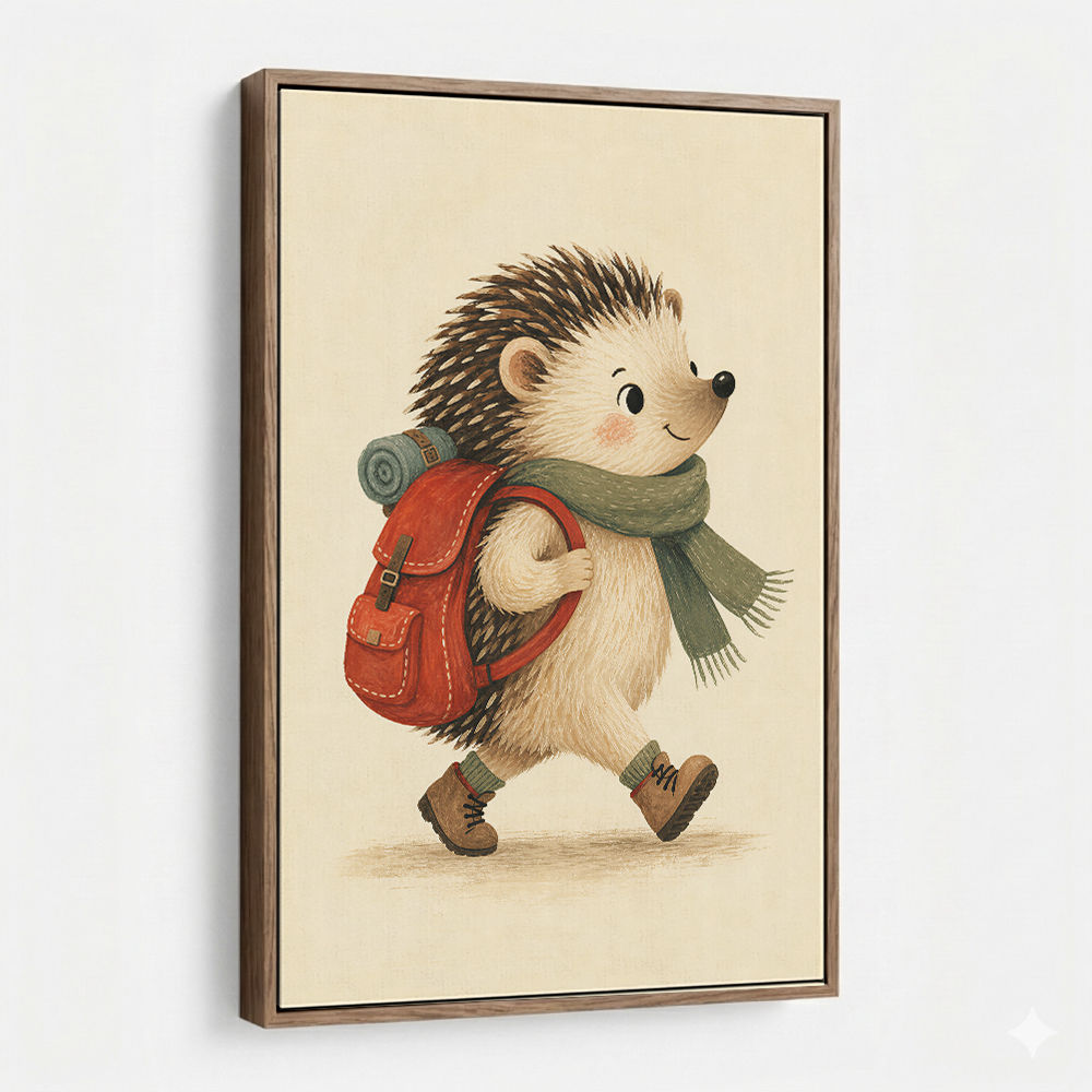 Hedgehog With Backpack