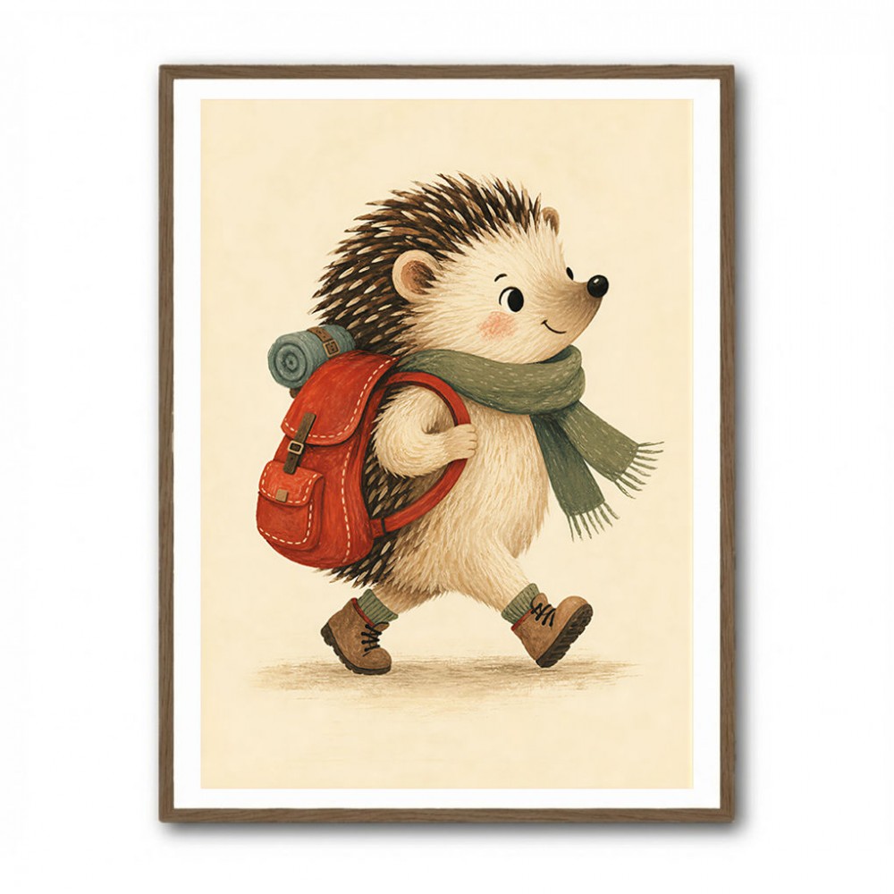 Hedgehog With Backpack