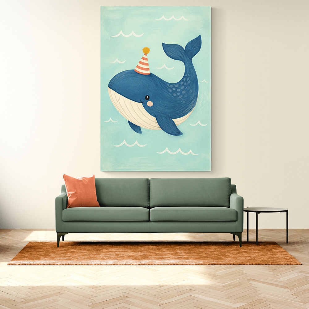 Whale With Party Hat