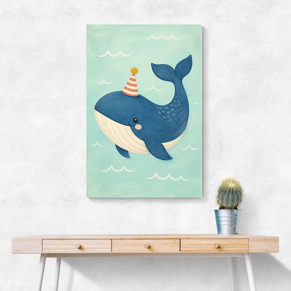 Whale With Party Hat