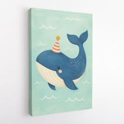 Whale With Party Hat