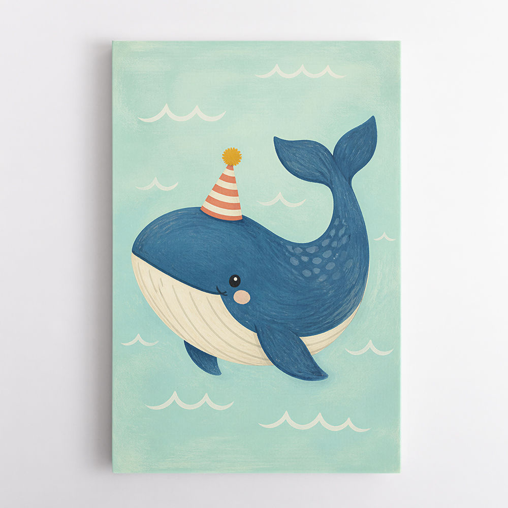 Whale With Party Hat