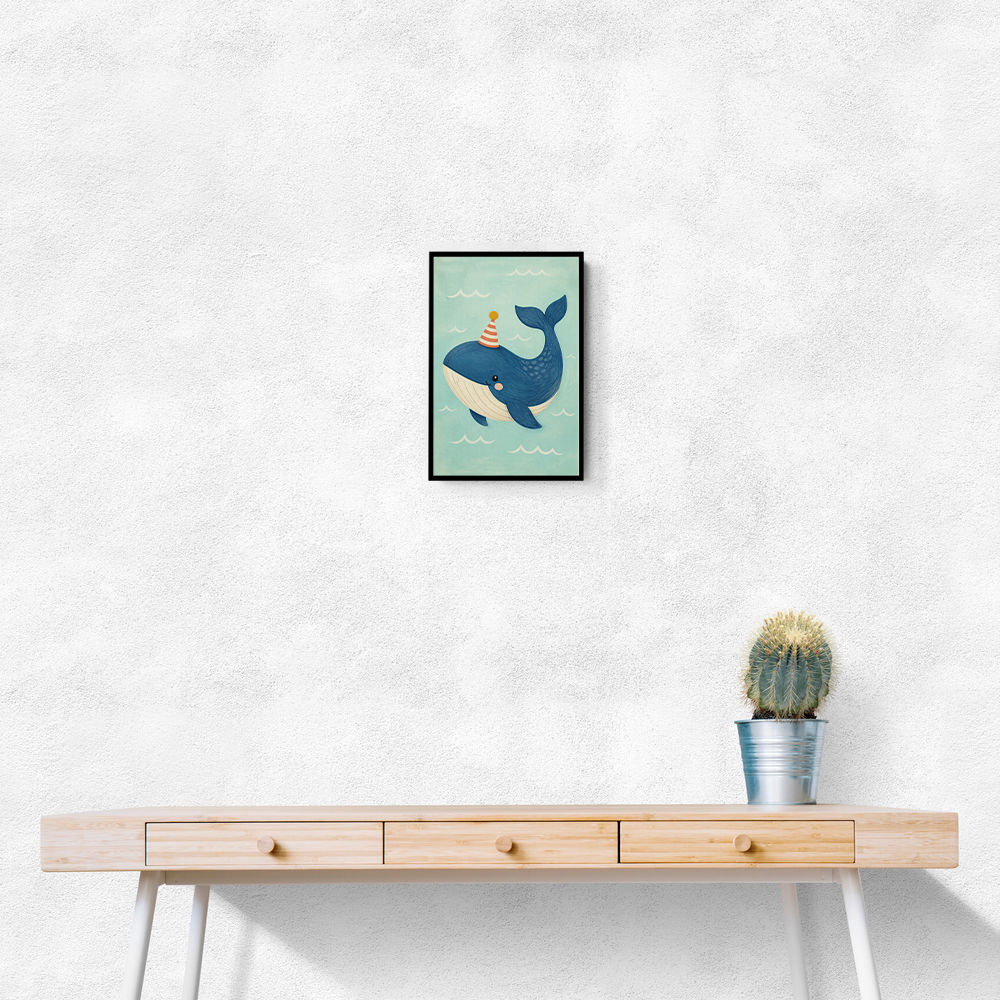 Whale With Party Hat