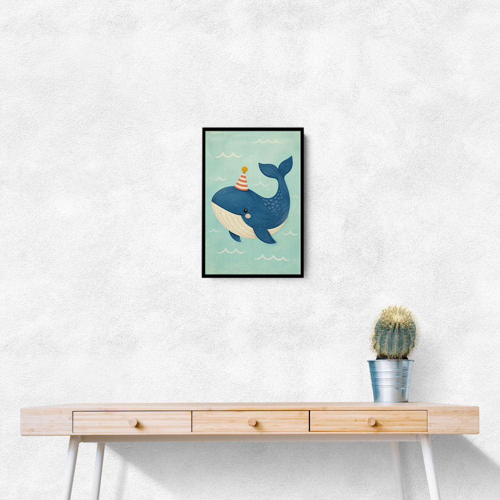 Whale With Party Hat