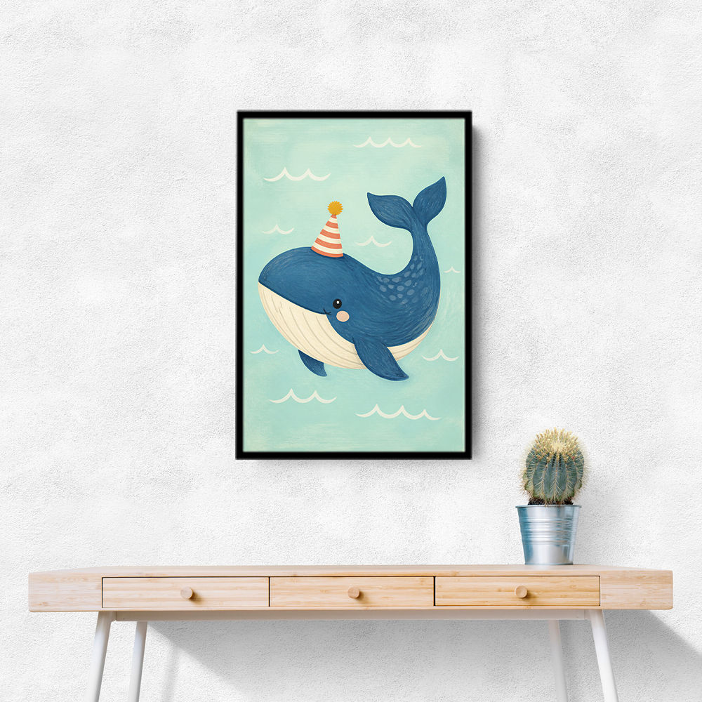 Whale With Party Hat