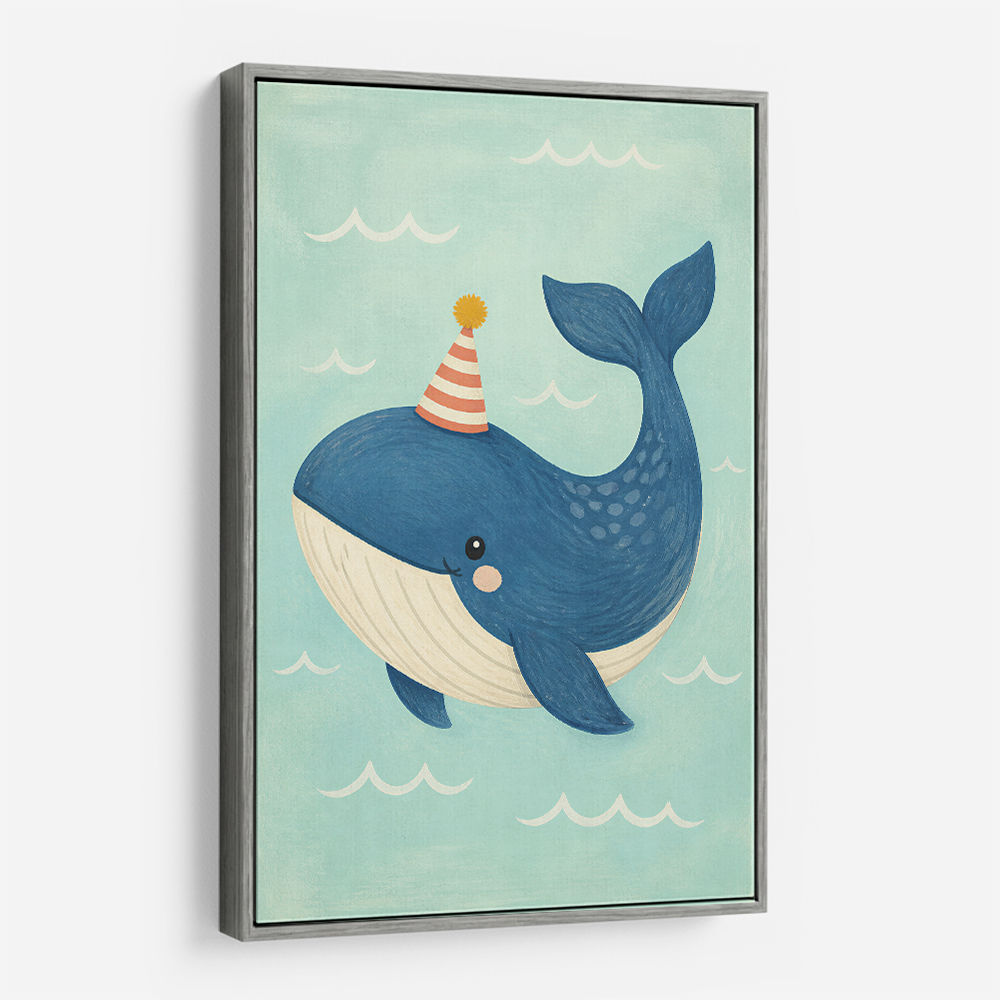 Whale With Party Hat