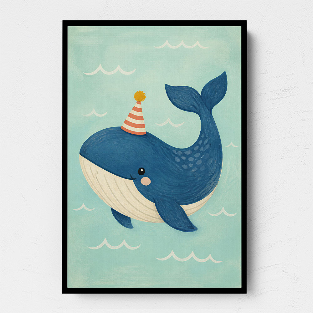 Whale With Party Hat