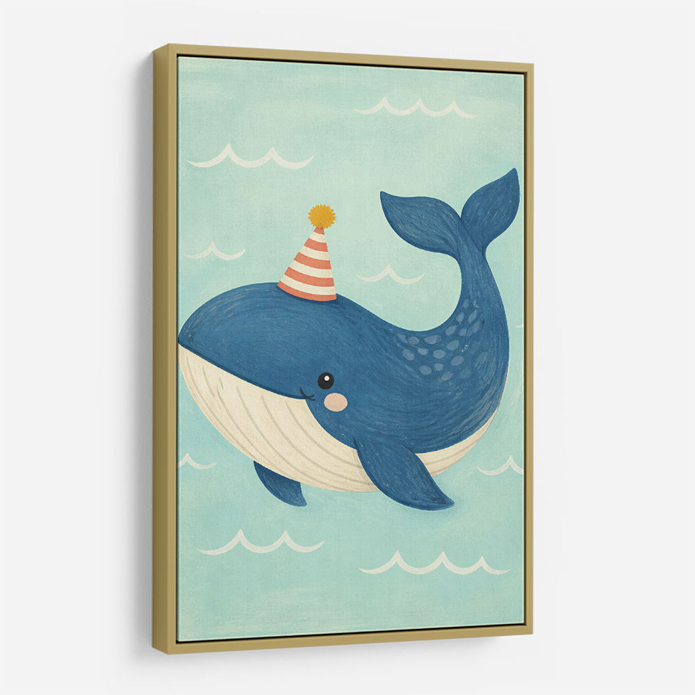 Whale With Party Hat