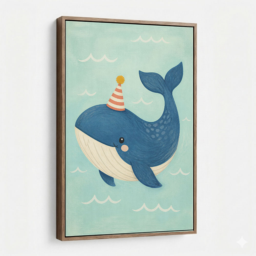 Whale With Party Hat