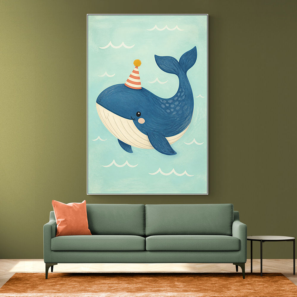 Whale With Party Hat