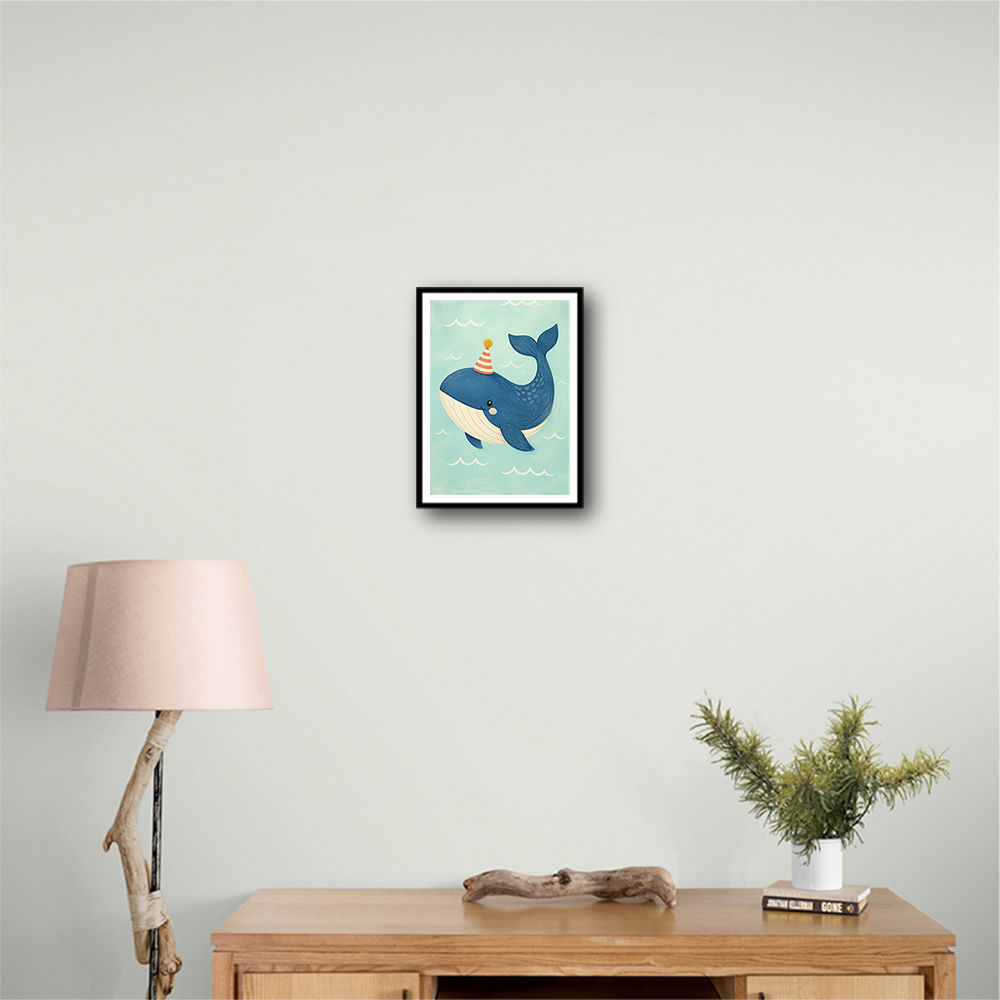 Whale With Party Hat