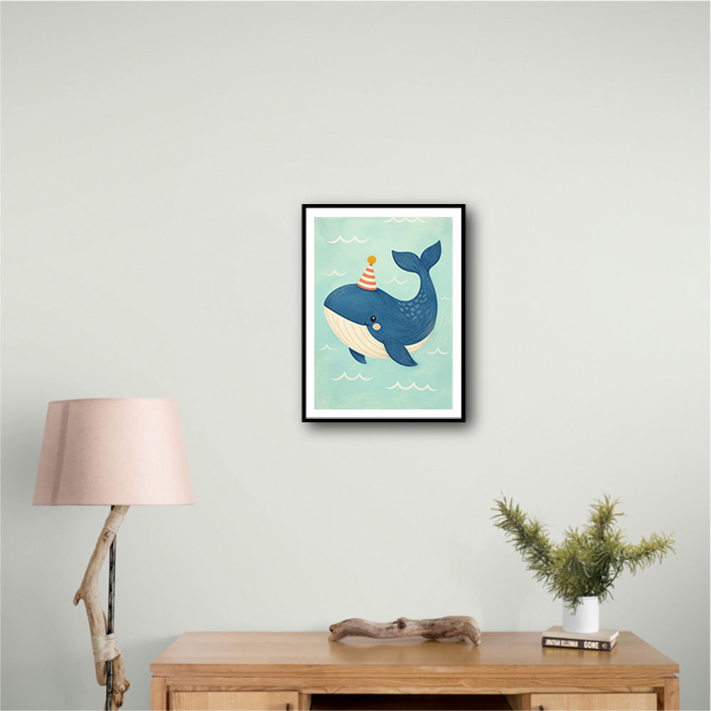 Whale With Party Hat