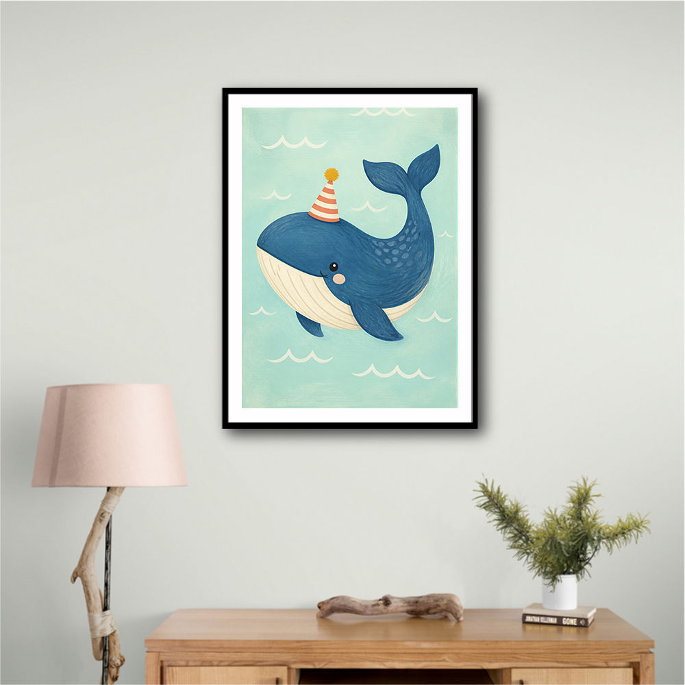 Whale With Party Hat