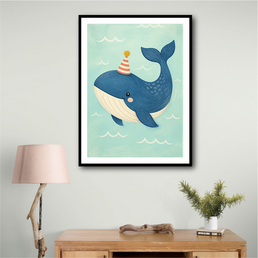 Whale With Party Hat