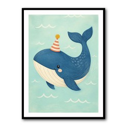 Whale With Party Hat