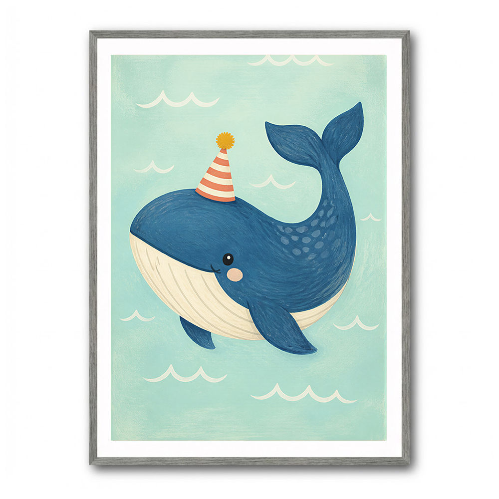 Whale With Party Hat