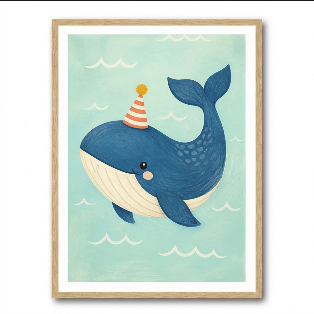 Whale With Party Hat