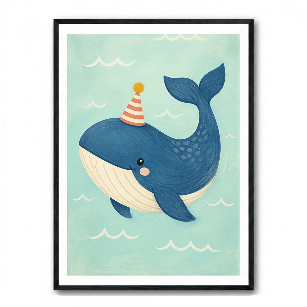 Whale With Party Hat