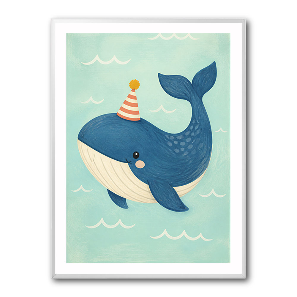 Whale With Party Hat
