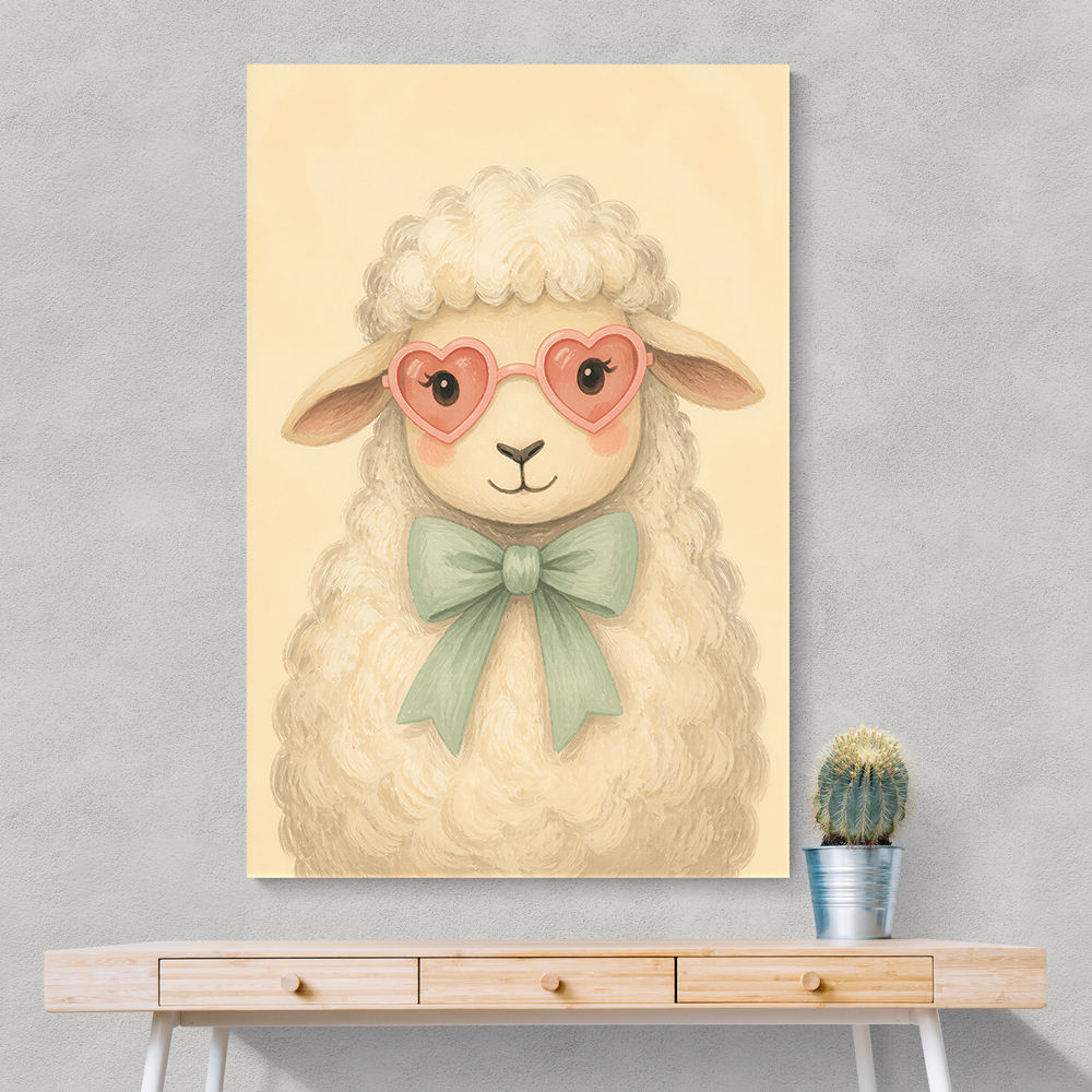 Sheep With Pink Glasses