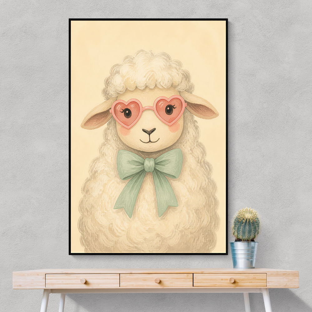 Sheep With Pink Glasses