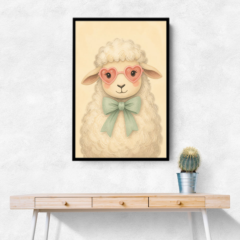 Sheep With Pink Glasses